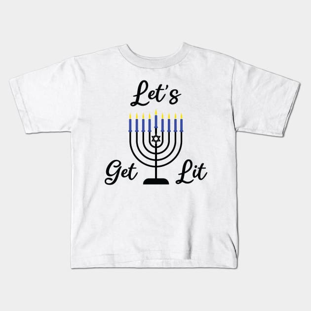 Hanukkah candles Kids T-Shirt by teestaan